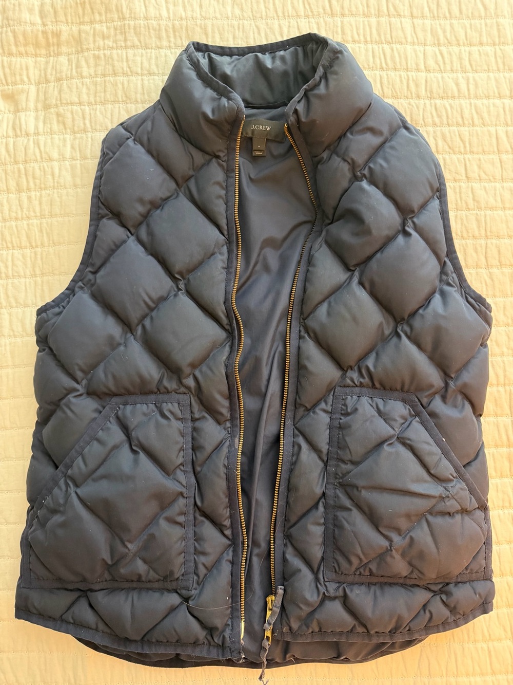 J. Crew Women’s Dark Navy Quilted Down Vest